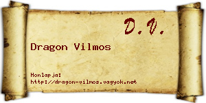 Dragon Vilmos névjegykártya